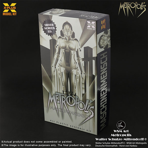 X-Plus Metropolis Maschinenmensch Silver Screen 1/8 Scale Plastic Model Kit